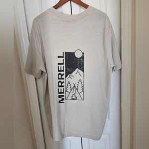 Merrell Men's Outdoor GraphicT-Shirt Find Joy JourneyCamping Hiking Tan Size XL.